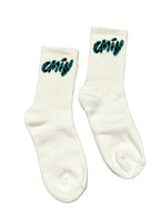 TEAL LEOPARD SOCKS